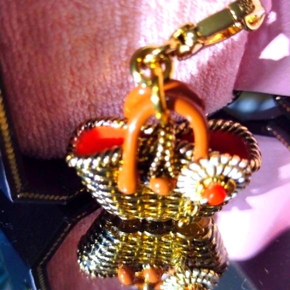 Juicy CORAL Precious Summer Picnic Straw Charm Never Removed ๐ NWT - Picture 5 of 6